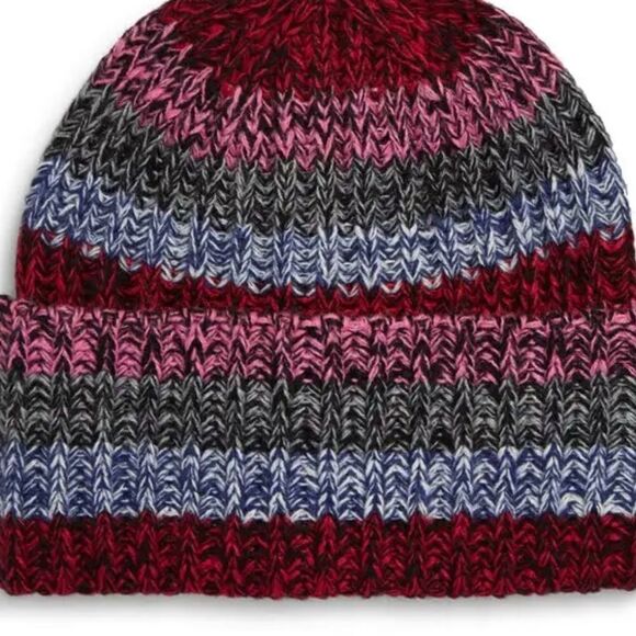 REBECCA Minkoff Marled Stripe Beanie turn up cuff Holiday NWT main image 9